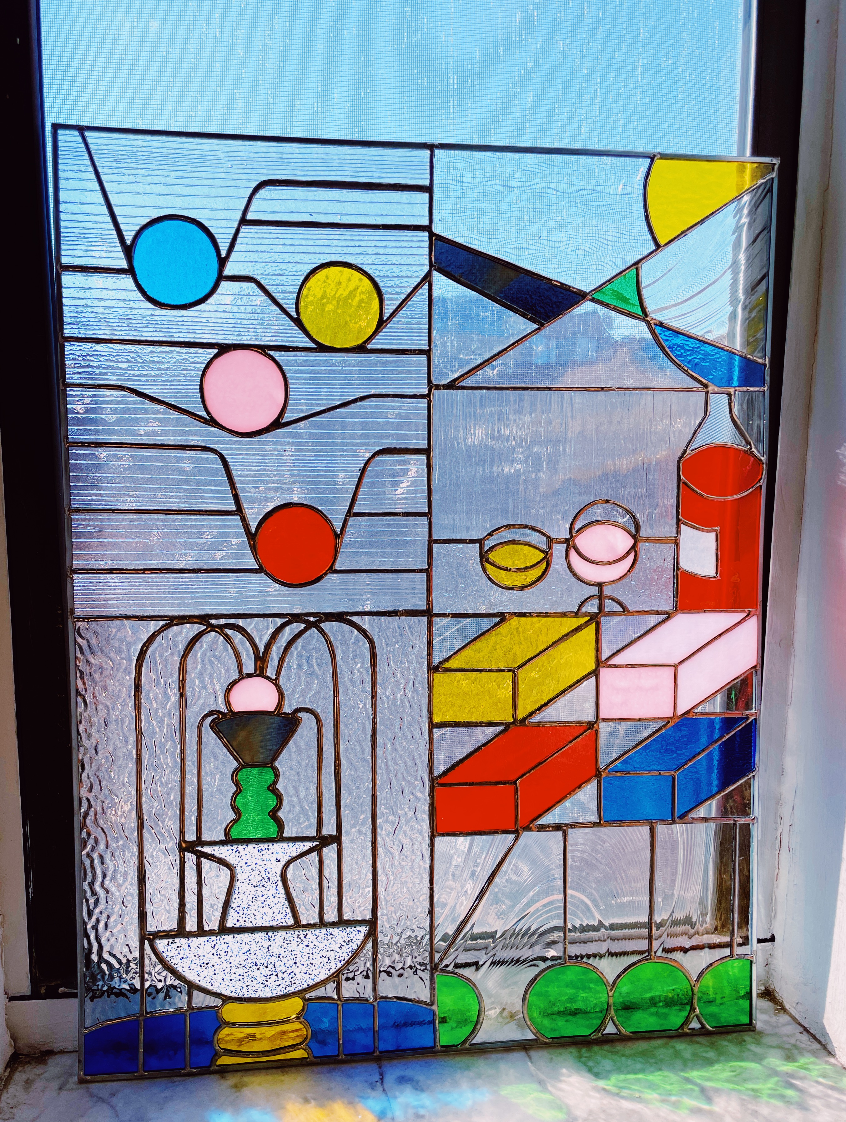 Mercurial Stained Glass Panel